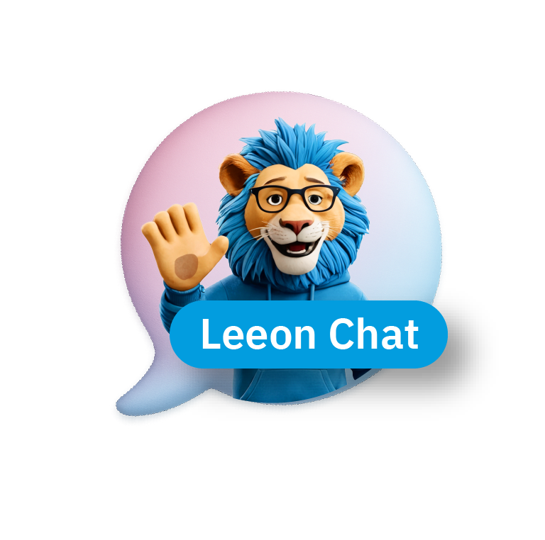 Leeon AI chat assistant mascot