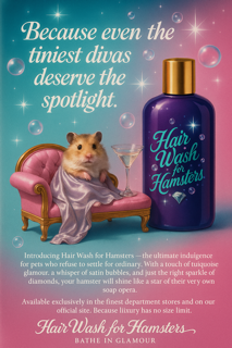 Hairwash for Hamsters: Markenidentität im 80er Glamour-Stil