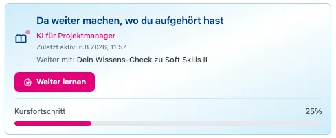 Dein Fortschritt, immer im Blick